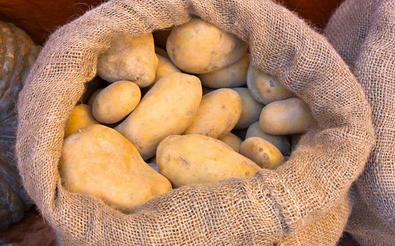 Zill Jutesack befüllt mit Kartoffeln